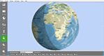 World map: Globe display