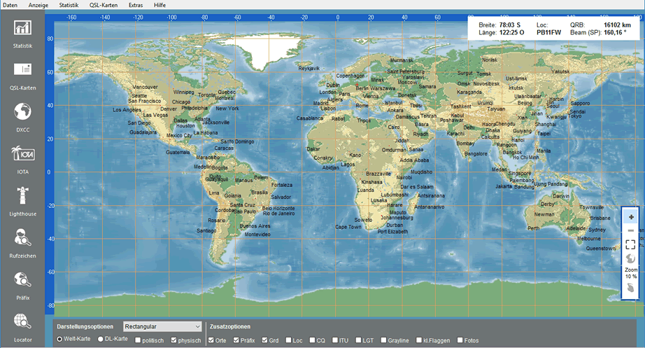 Zoombare Weltkarte